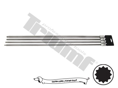 Sada nástavcov v 1/2" hlavici, extra dlhé, 4 - dielna null TRIUMF