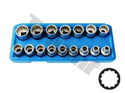 Sada hlavíc 12-hranných, 1/2" vstup, 16 - dielna null TRIUMF