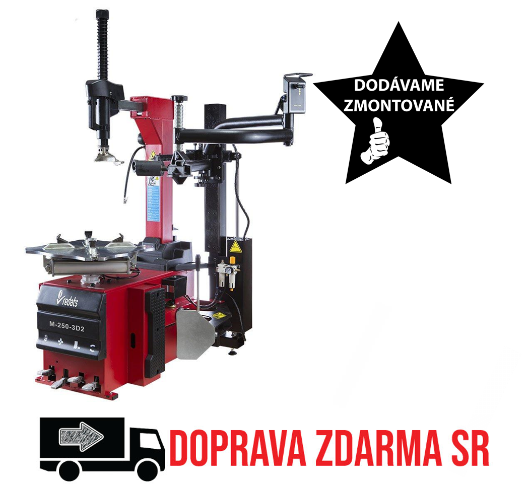 Vyzúvačka pneumatík automatická s pomocným a odklopným ramenom REDATS M-250-3D-2