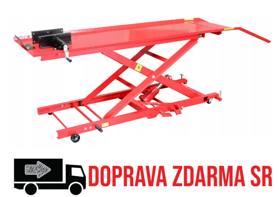 REDTOOL Plošinový zdvihák motocyklov - hydraulická plošina 450kg